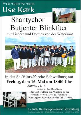 Plakat Shantychor Butjenter Blinkfüer
