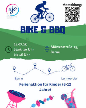 Ferienaktion für Kinder Bike and BBQ.