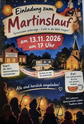 Zu sehen ist das Plakat für den Martinslauf