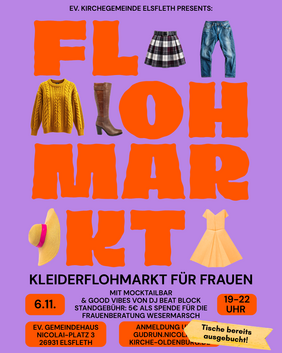 Einladung zum Flohmarkt.