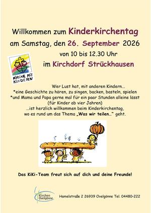 Einladung zum Kinderkirchentag am 26. September