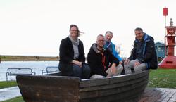 In einem Boot für die Urlauberseelsorge: Kantorin Mareen Osterloh, Diakon Christoph Richter, Pfarrer Karl Jasbinschek und Pastor Dietmar Reumann-Claßen (v.l.)