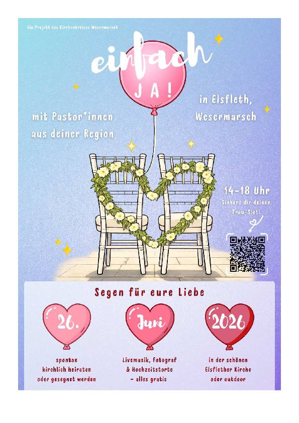 Zu sehen ist die Werbegrafik für einfach ja!, Sie finden die Informationen auf der verlinkten Seite im Textformat.