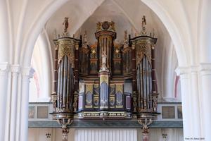 Zu sehen ist die Orgel in der Berner Kirche.