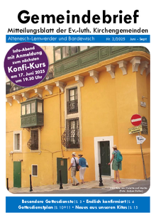 Dies ist die Gemeindebrief Ausgabe Juni bis September 2025